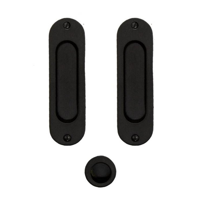 HDD Black sliding door bowl FRA oval per set