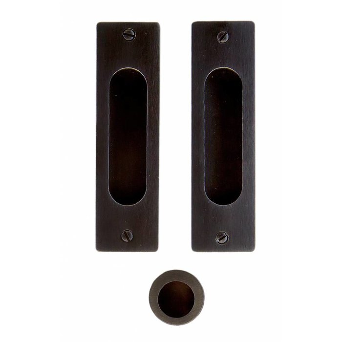 HDD Sliding door bowl Carre rectangle/oval per set Carbon black