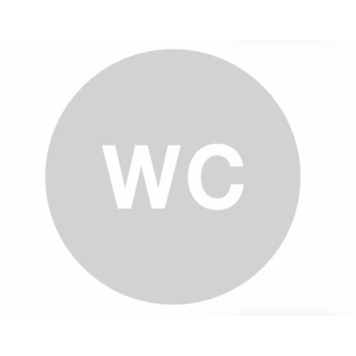 HDD Verre rond picto mot WC 198mm épaisseur 4mm