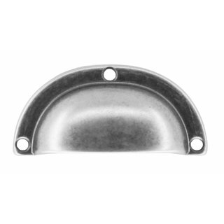 HDD Poignée de meuble coquillage moderne Old Silver