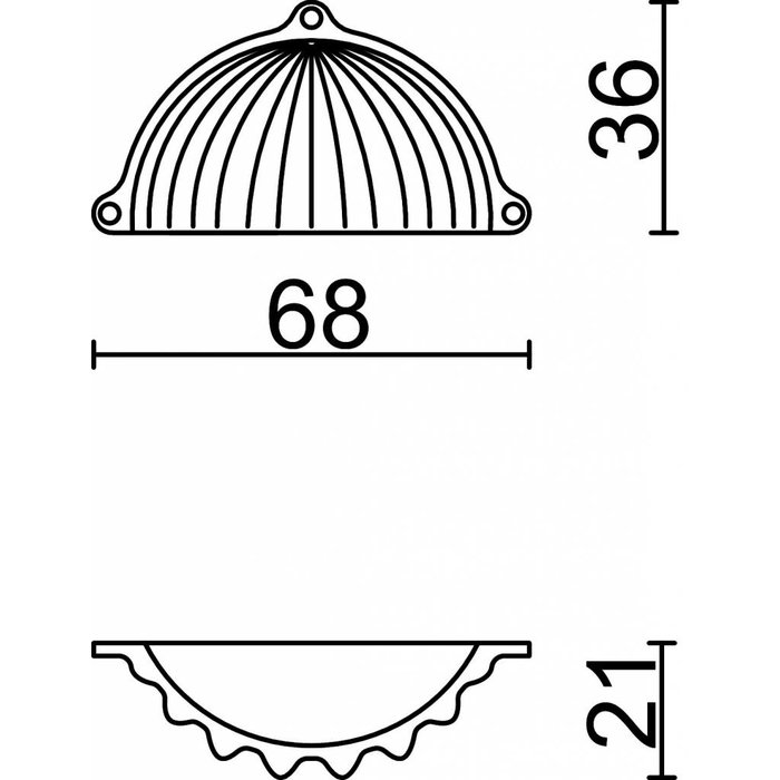 HDD Furniture handle shell retro matt gold