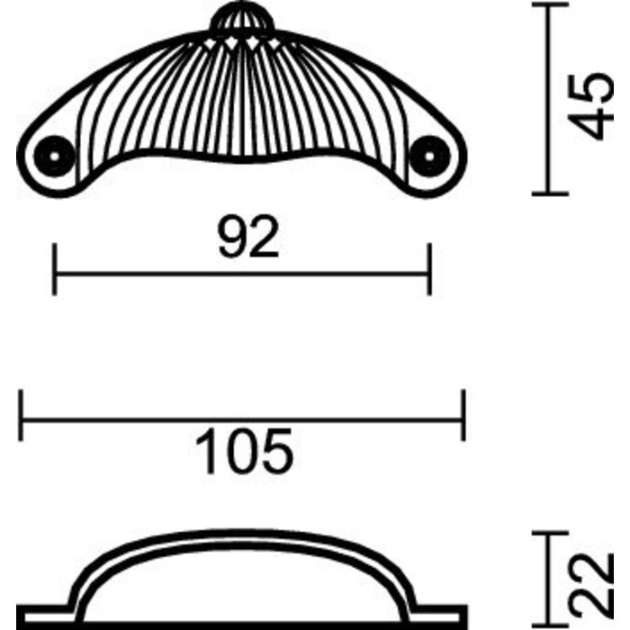 HDD Furniture handle Shell iron