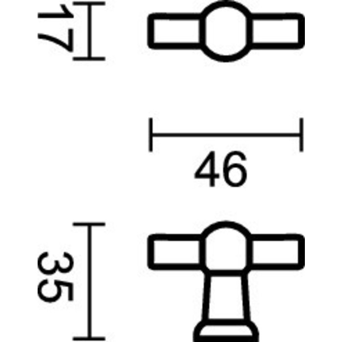 HDD Furniture handle PETRA small Rust