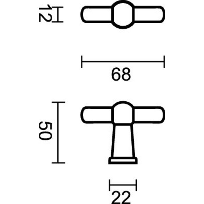 HDD Stainless steel furniture handle PETRA large