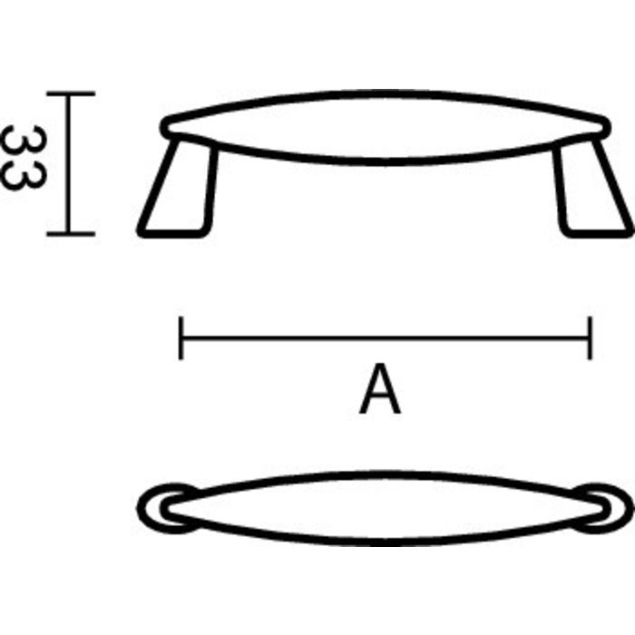HDD Stainless steel furniture handle BULLET 160mm