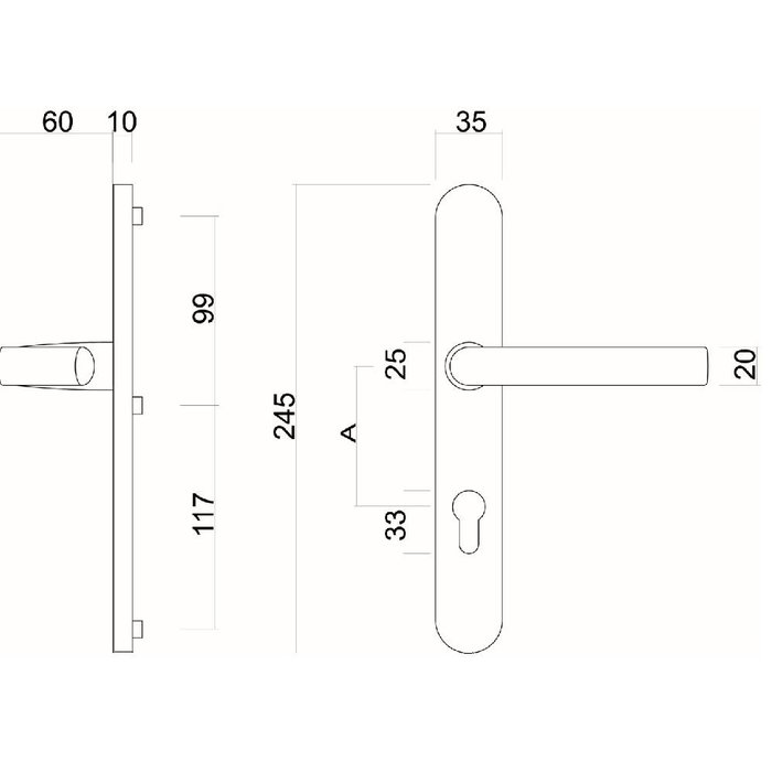 HDD Kit de sécurité en titane poignée de porte + poignée de porte