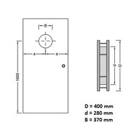 RVS patrijspoort B1000 400 mm + doorzichtig veiligheidsglas