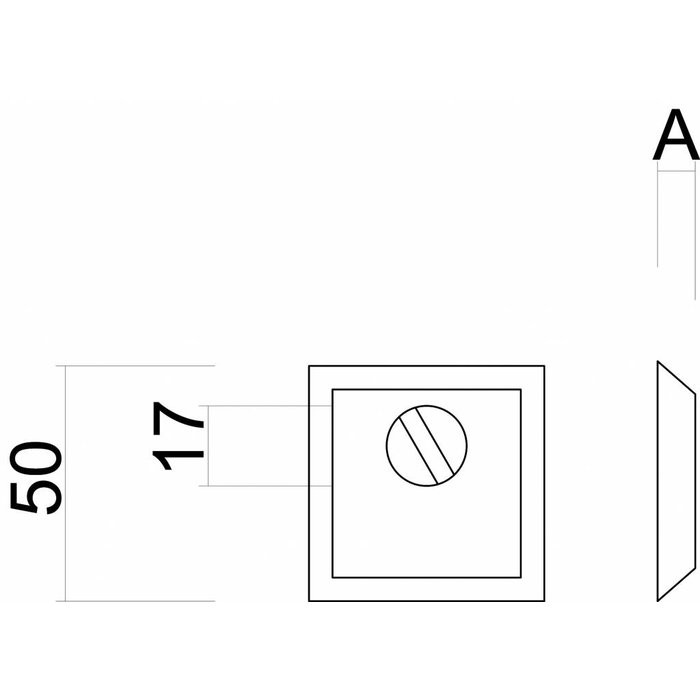 HDD ENTREE CYLINDRE DE SECURITE SQUARE SAFE ROUILLE 6MM