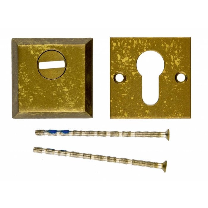 HDD VEILIGHEIDSCYLINDER PLAATJE SQUARE SAFE OLD YELLOW 6MM