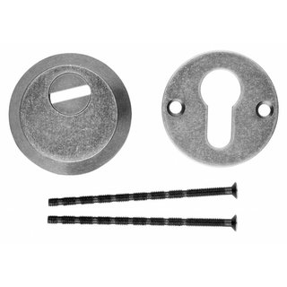 HDD VEILIGHEIDSCYLINDER PLAATJE SAFE OLD SILVER 6MM