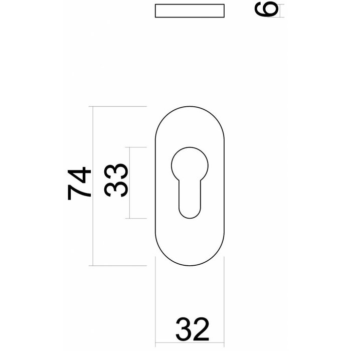 HDD ENTREE CYLINDRE DE SECURITE OVALE OLD YELLOW 6MM