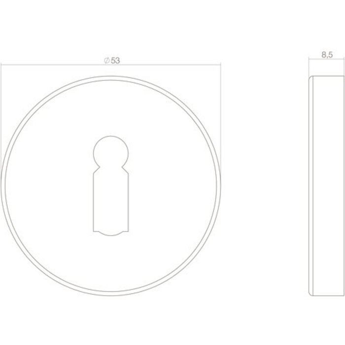 Intersteel Paire de Rosaces Intersteel avec structure noire en trou de serrure