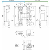 ONZICHTBAAR 3D SCHARNIER AGB ECLIPSE 2 INOX