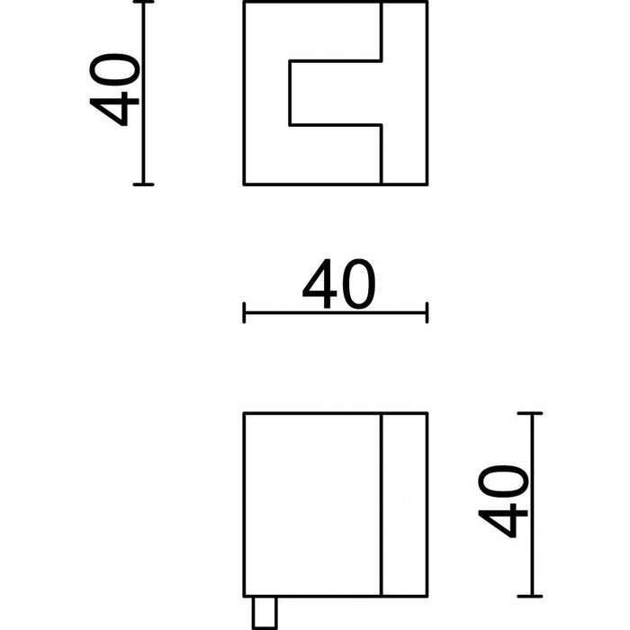 HDD Floor door stop Carre black for ground mounting