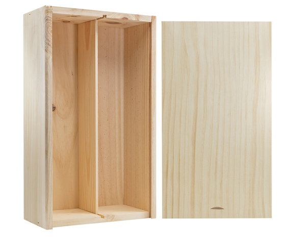 2-vaks luxe houten wijnkist