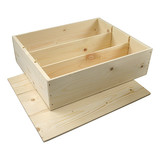 3-vaks luxe houten wijnkist