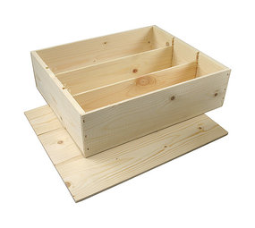 3-vaks luxe houten wijnkist