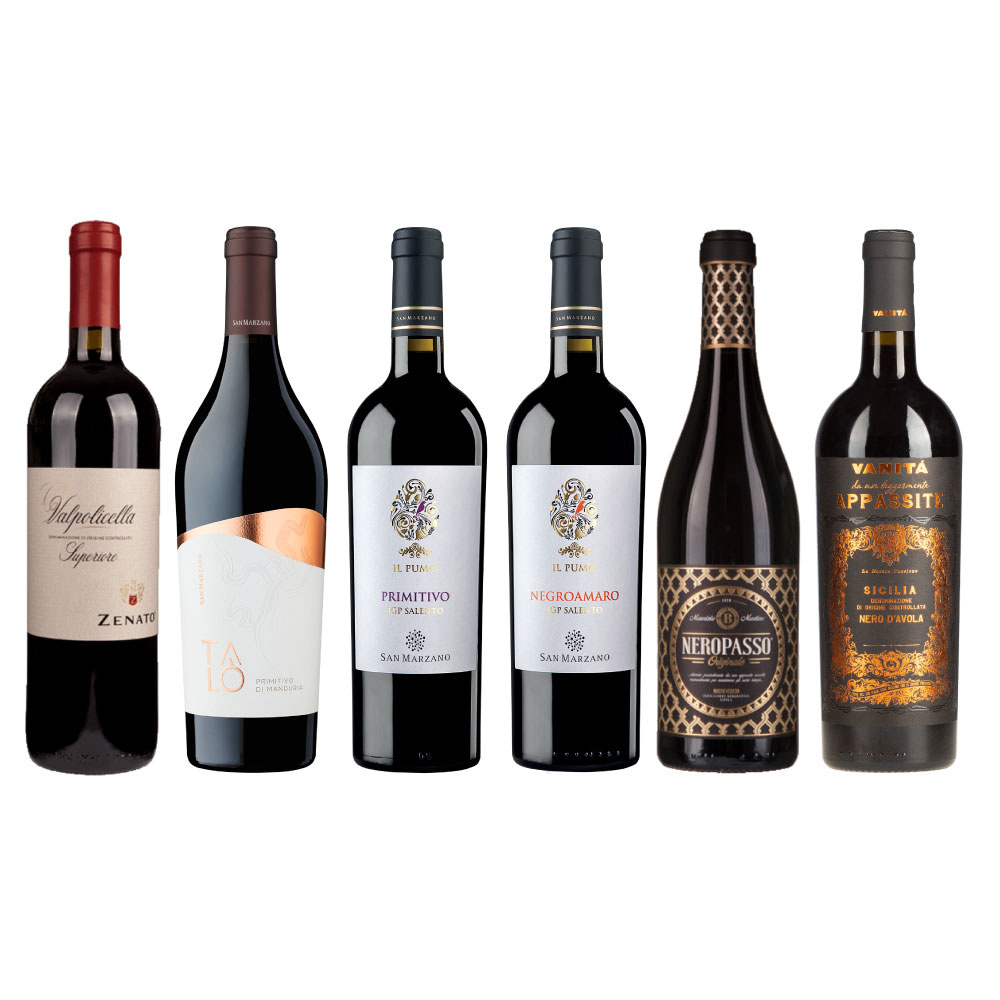 Wijnpakket Italiaanse rode wijn Happy Vino
