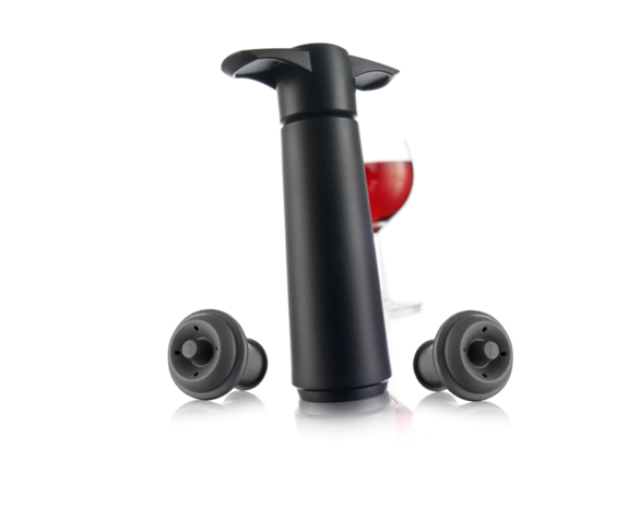 Vacu Vin Wine Saver zwart 2 stoppers