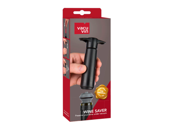 Vacu Vin Wine Saver zwart 2 stoppers
