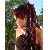 Fantasy goth style hair extension for tribal fusion belly dance