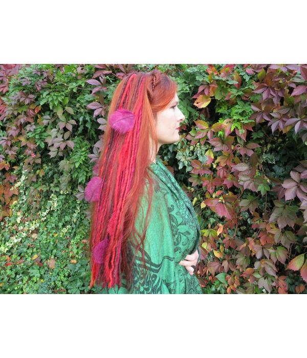 Clip-In Feather Dreadlocks, many colors