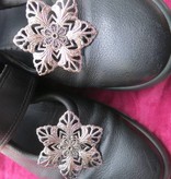 Goth Silver Flower Shoe & Hair Clip