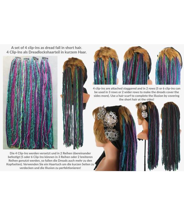 LETZTE! Regenbogen oder Purple Peacock Dreads