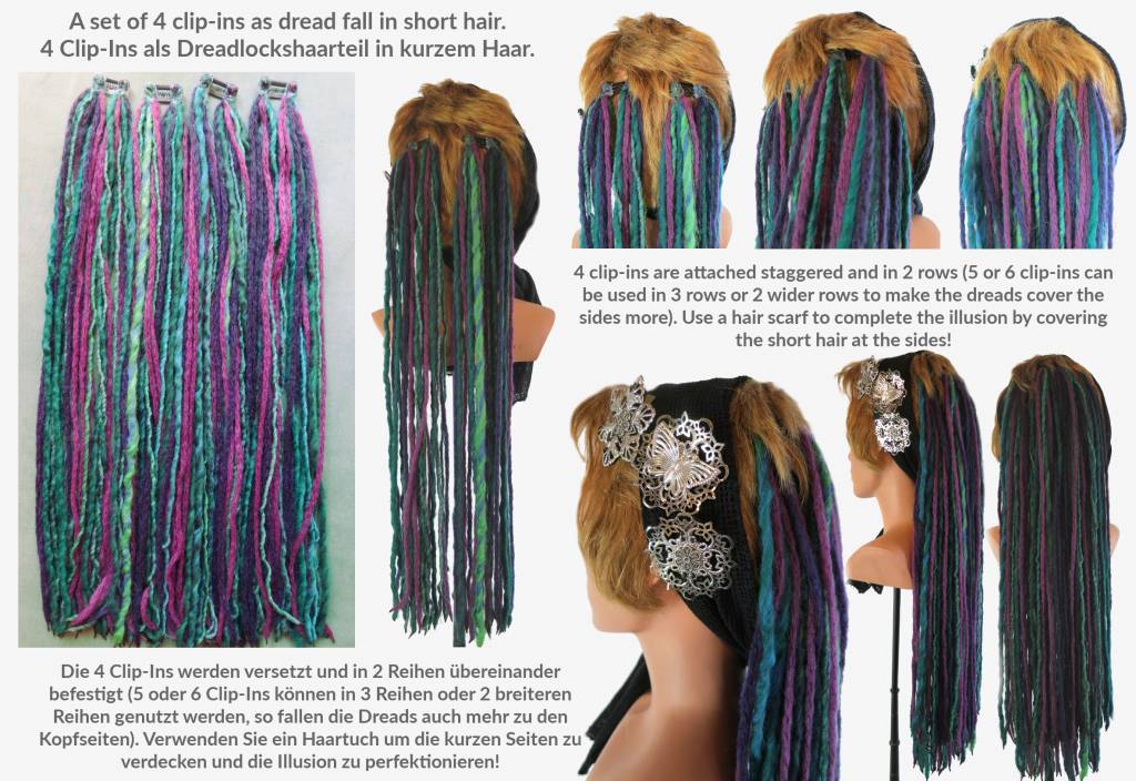 special dreadlocks for 2 inches/ 5 cm short hair in many