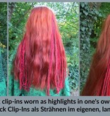 LAST Clip-In Dreads pink black or shades of purple