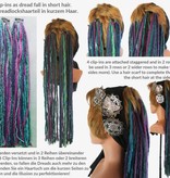 LAST Clip-In Dreads pink black or shades of purple