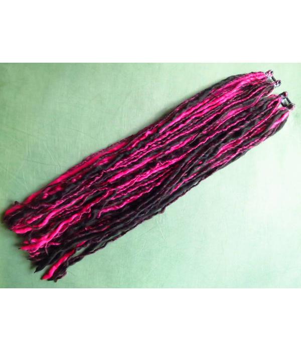 LAST Clip-In Dreads pink black or shades of purple