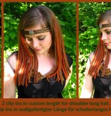 Goth Clip-In Dreads, pink black - limited edition