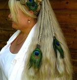 Boho Peacock Feather Hair Piece