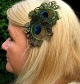 Bronze Peacock Butterfly Hair Clip