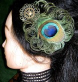 Steampunk Peacock Feather Fascinator