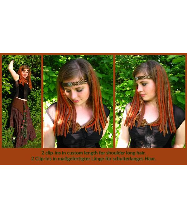 LAST! Steampunk Clip-in Dreads, 7 Clips