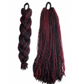 Dreads schwarz & weinrot