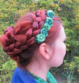 Green Rose Hair Flowers