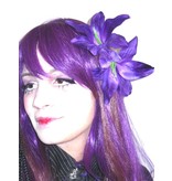 Purple Lily Hair Flower 2 x