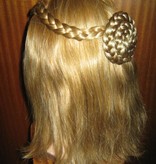 Hair Rosette, braided & twisted, large