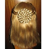 Hair Rosette, braided & twisted, large