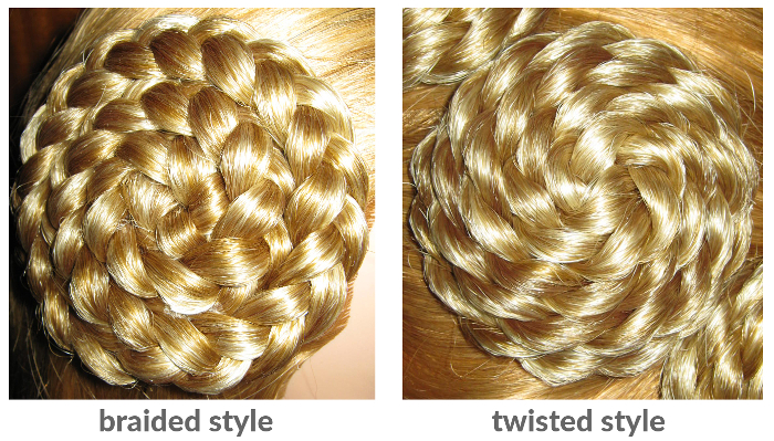 Hair roses come in braided or twisted style!