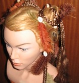 Hair fall pair Gipsy Magician M feathers & cowries