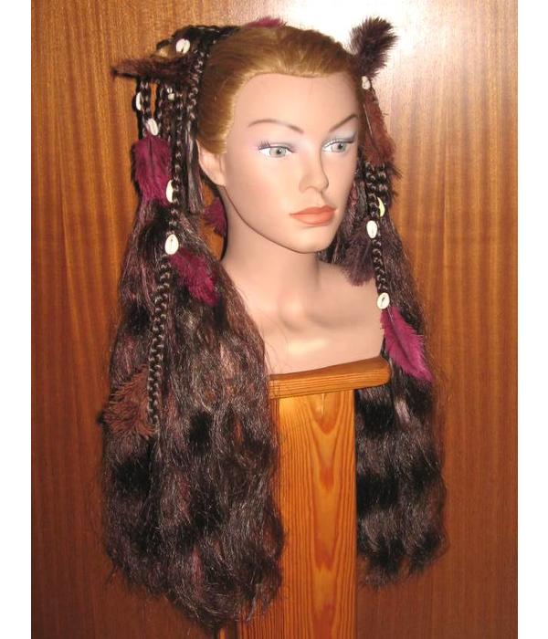 Hair fall pair Gipsy Magician M feathers & cowries