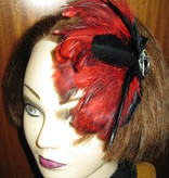 Feather Fascinator Red Passion