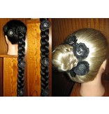 Black Tribal Flowers Set, 2, 3, 4, 5 or 6 pcs