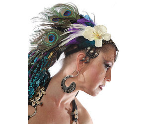 Feather headpiece Paradise peacock 