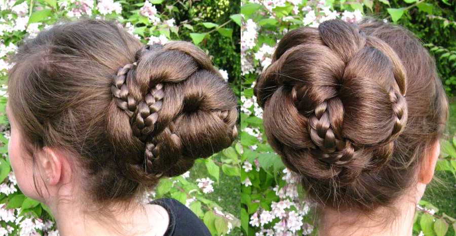 This delicate bun is a pinned-up braid - but which one?