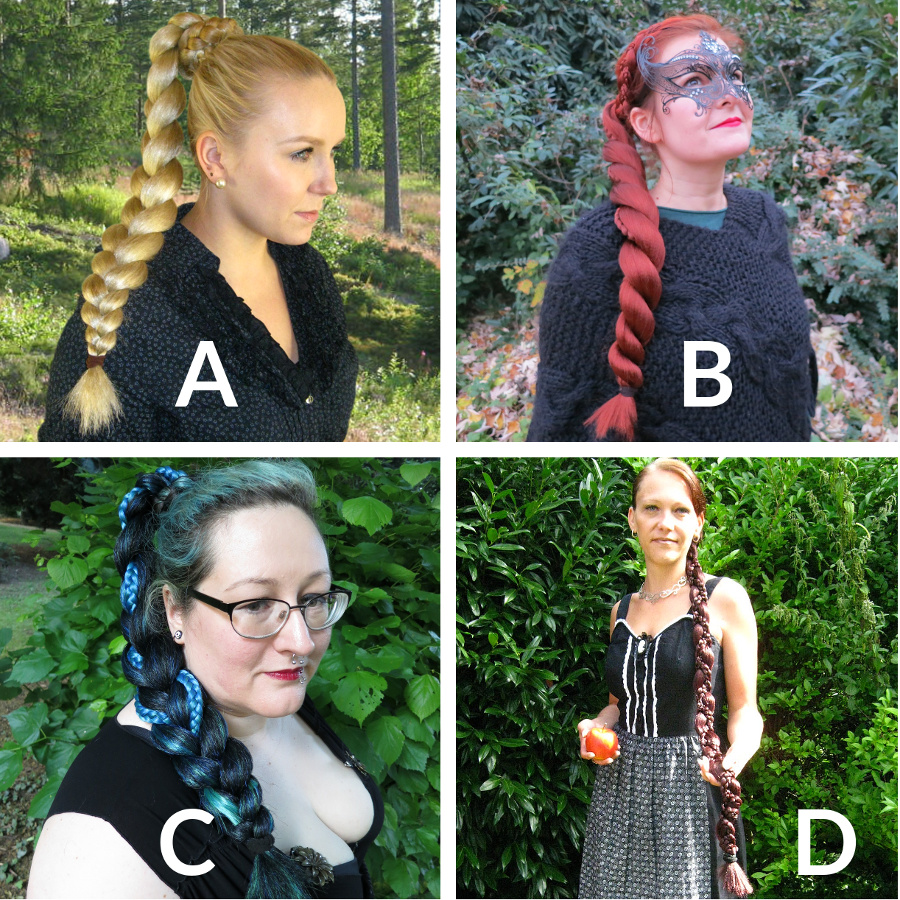 Which braid can be worn as the bun above?